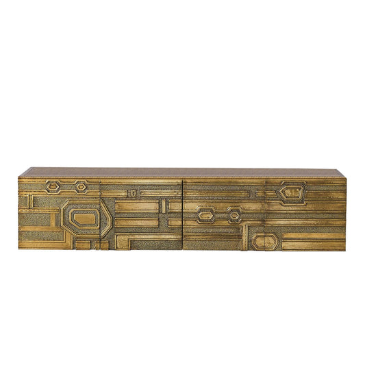 Abstract Block Cabinet-Brass