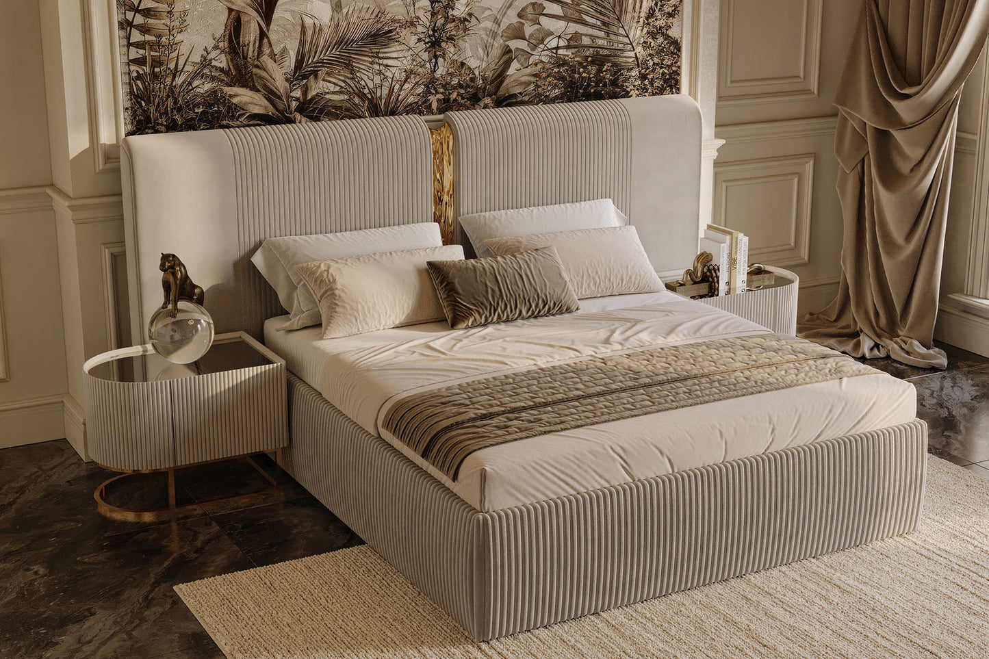 Lyon Cream Bedroom Set