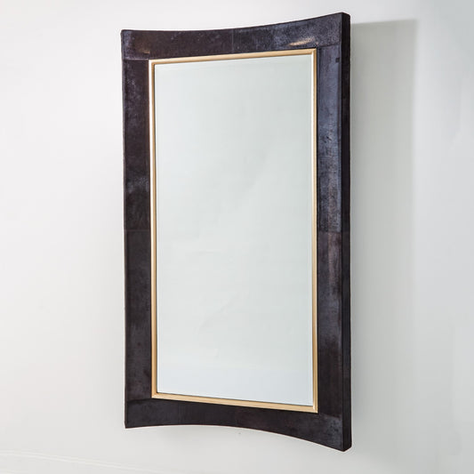 Curved Floor Mirror hair-On-Hide